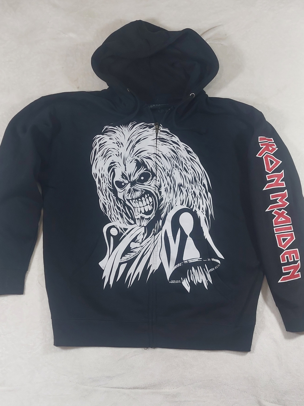Iron Maiden Black Graphic Zip-Up Hoodie Jacket